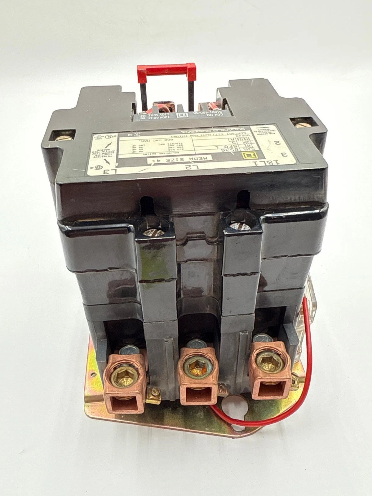 Square D 8536SF01S Starter NEMA Size 4 135A 3P 600V 100HP Coil 110/120V CC81.5 Used