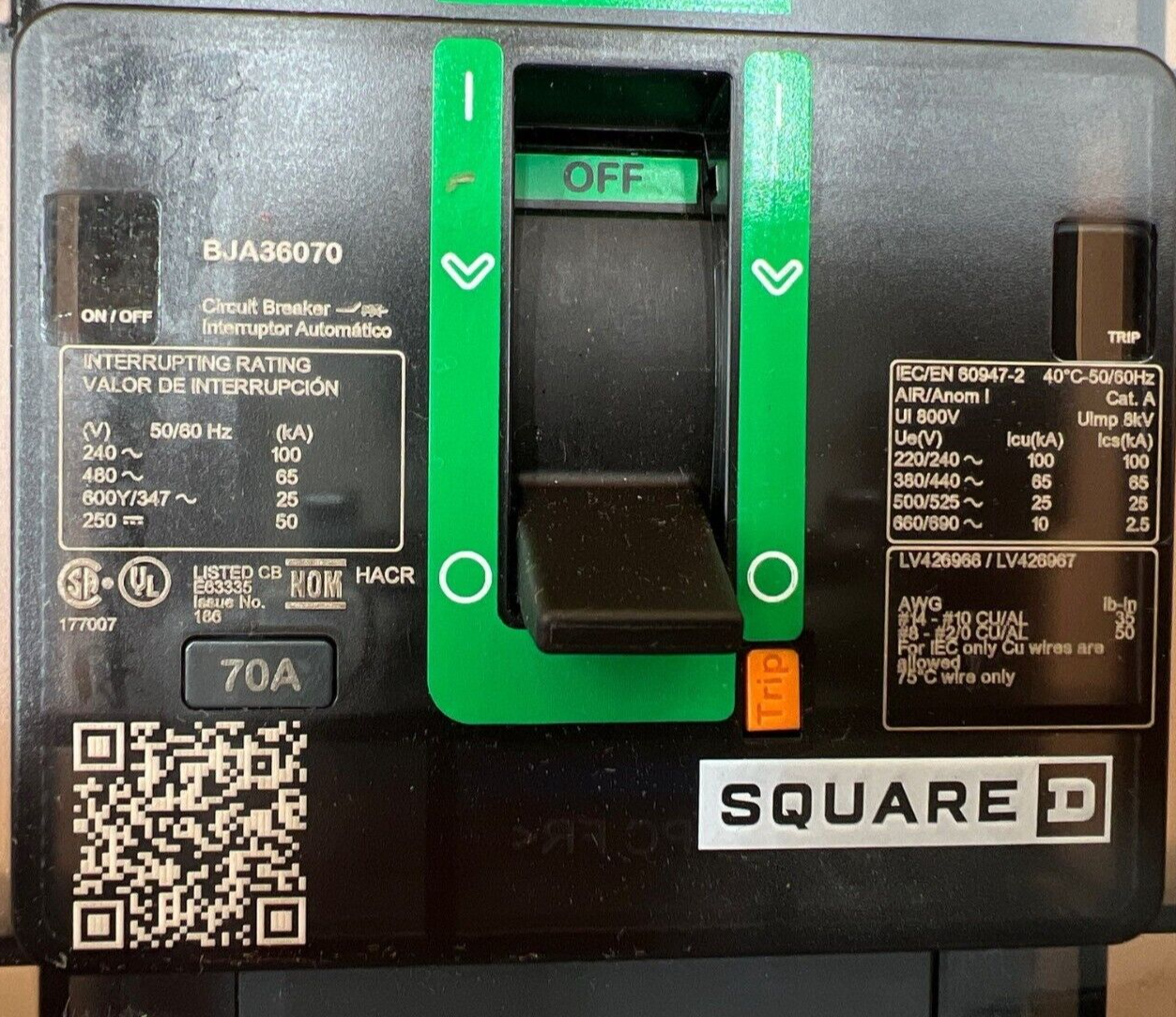 Square D BJA36070 New