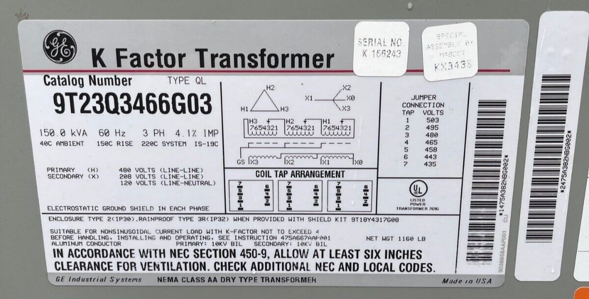 GE 9T23Q3466G03 Used