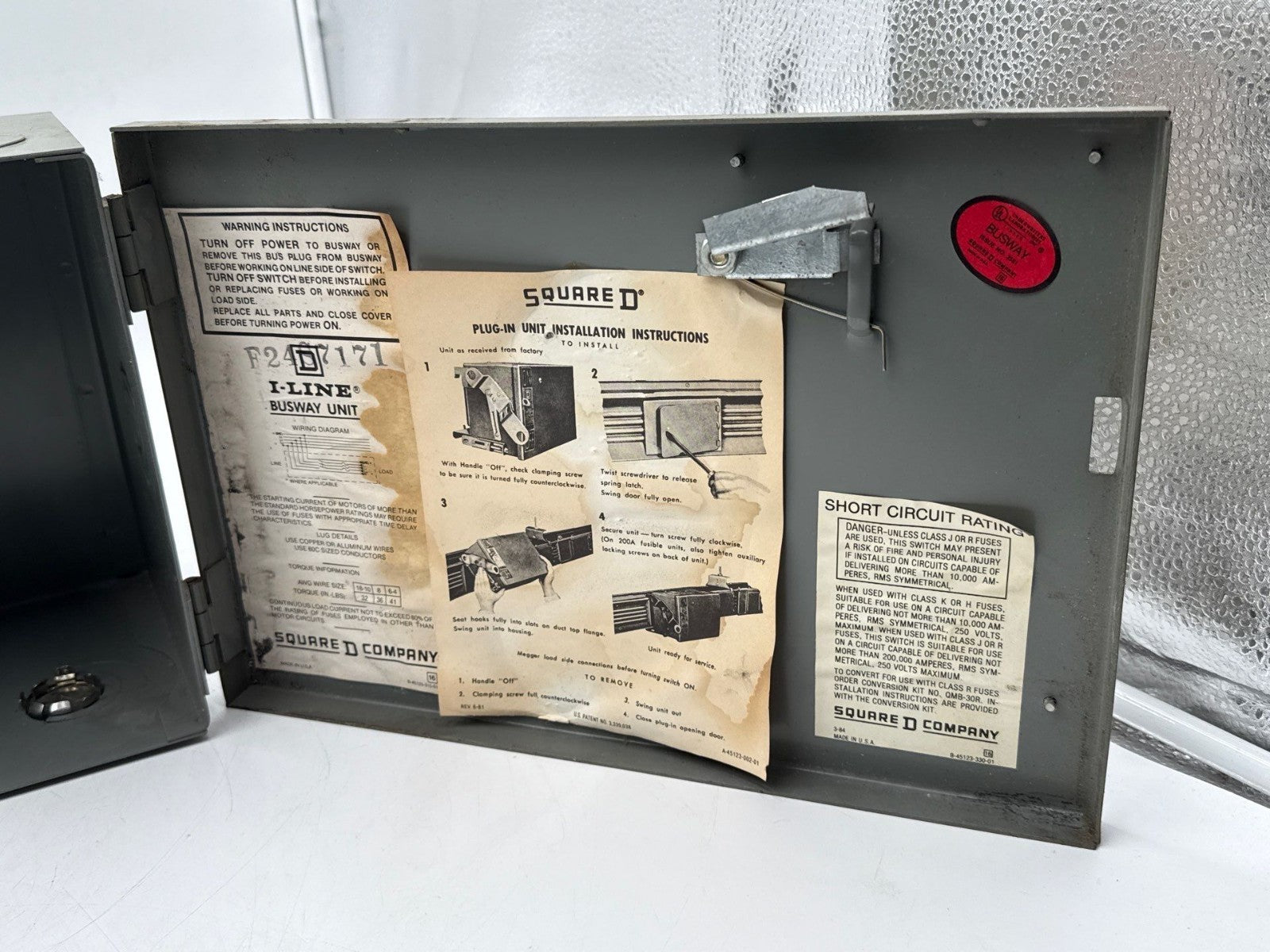 Square D PQ-4203G Busplug I-Line Busway Unit Switch 30A 3PH 4W 240V 30 Amp Used