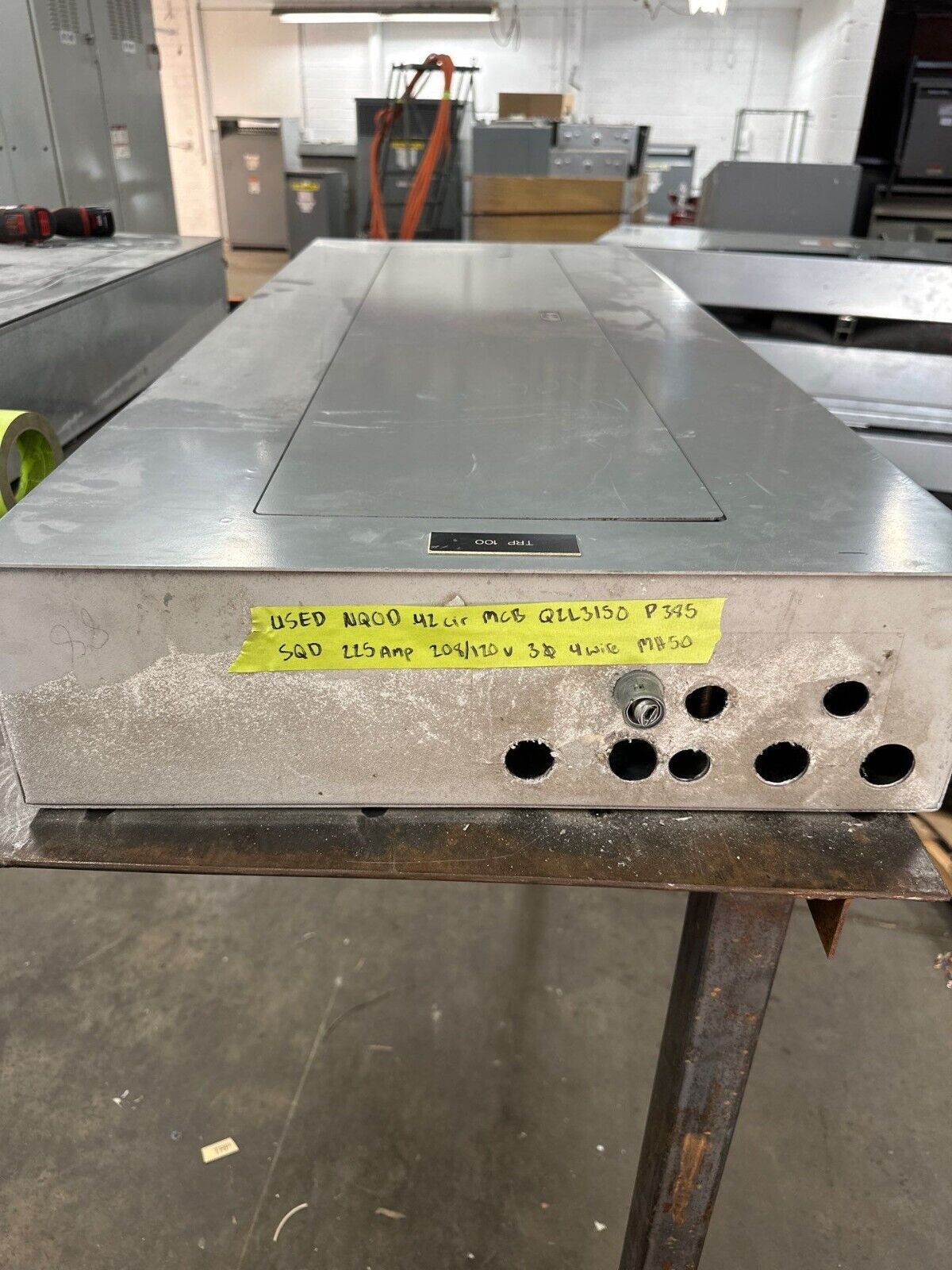 Square D NQOD442M225 Panelboard 225A 208/120V 3PH Indoor Encl 42 Cir 225 Amp MCB P385 Used