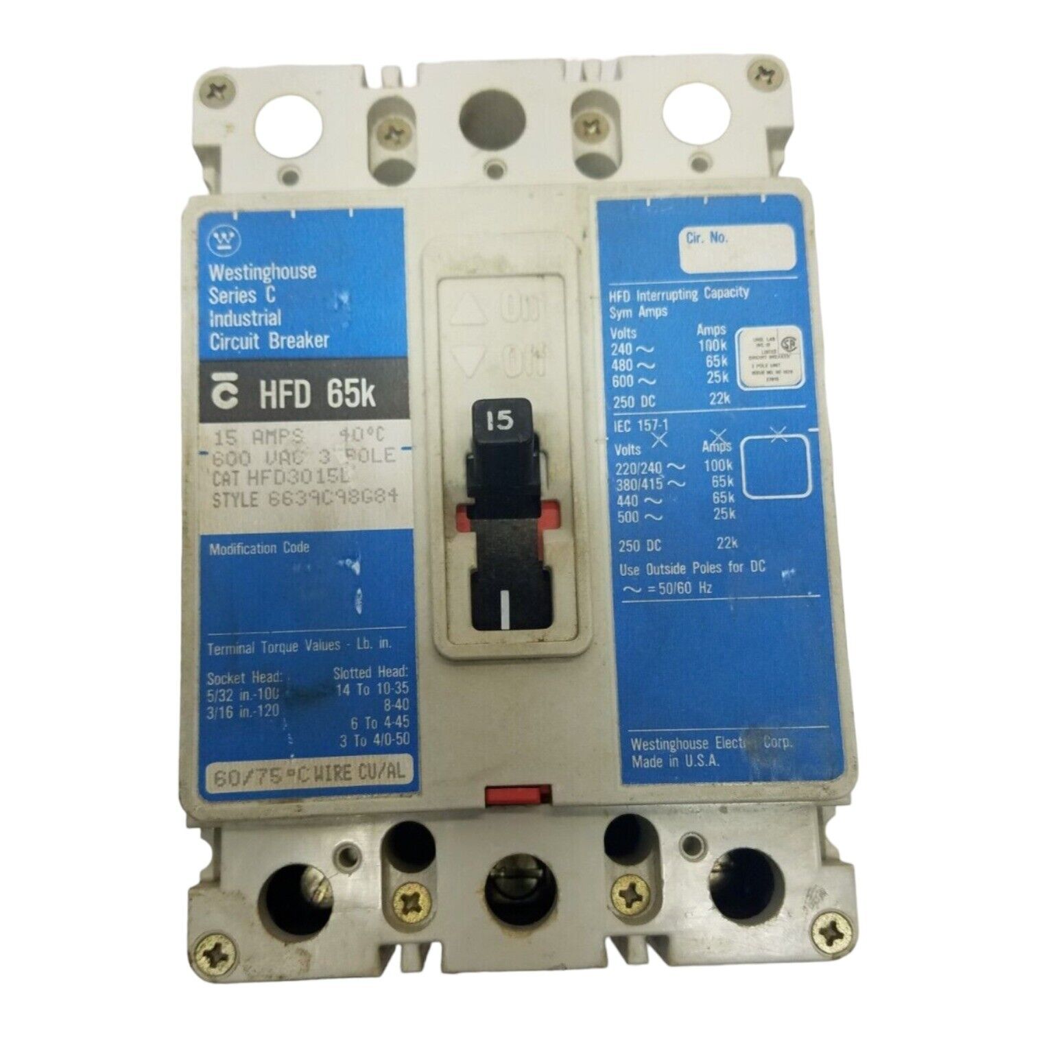 Westinghouse HFD3015L Used