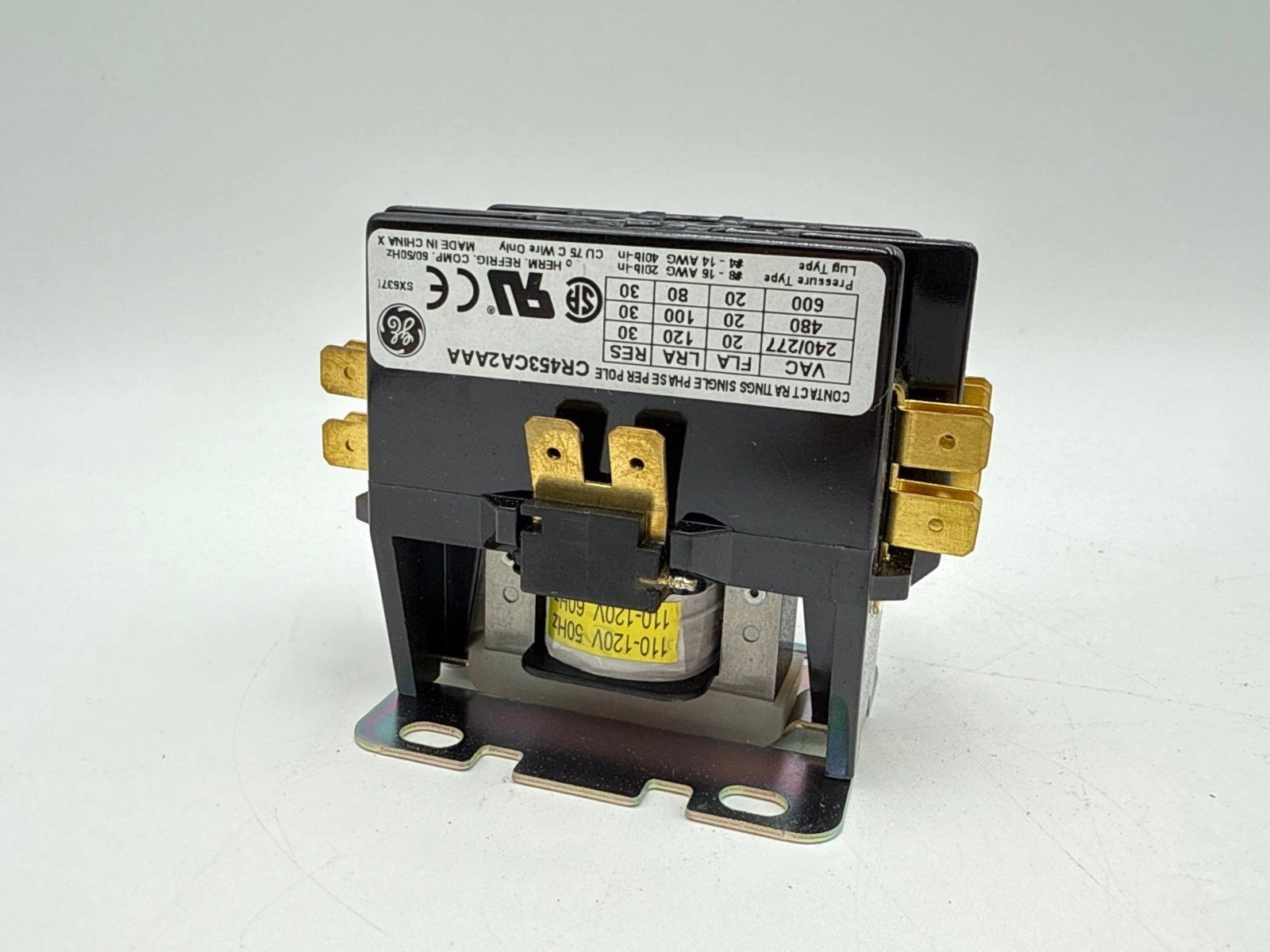 GE CR453CA2AAA Definite Purpose Contactor 20A 2P Coil 110-120V 20 Amp 2 Pole 1PH New