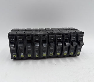 10PC Square D QO115 Plug On Circuit Breaker 15A 1P 120/240V QO 15 Amp Lot of 10 New