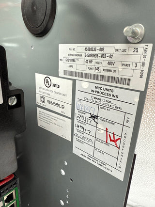 Square D Model 6 Size 3 100A 18" MCC MCCB Bucket Motor Control 100 Amp LTMR100EFM New