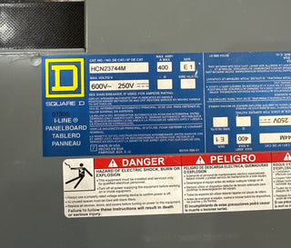 Square D HCN23744M I-Line Panelboard 400A 600V 3PH 30Cir MCB LAP36400MB Indoor HC2674B Used