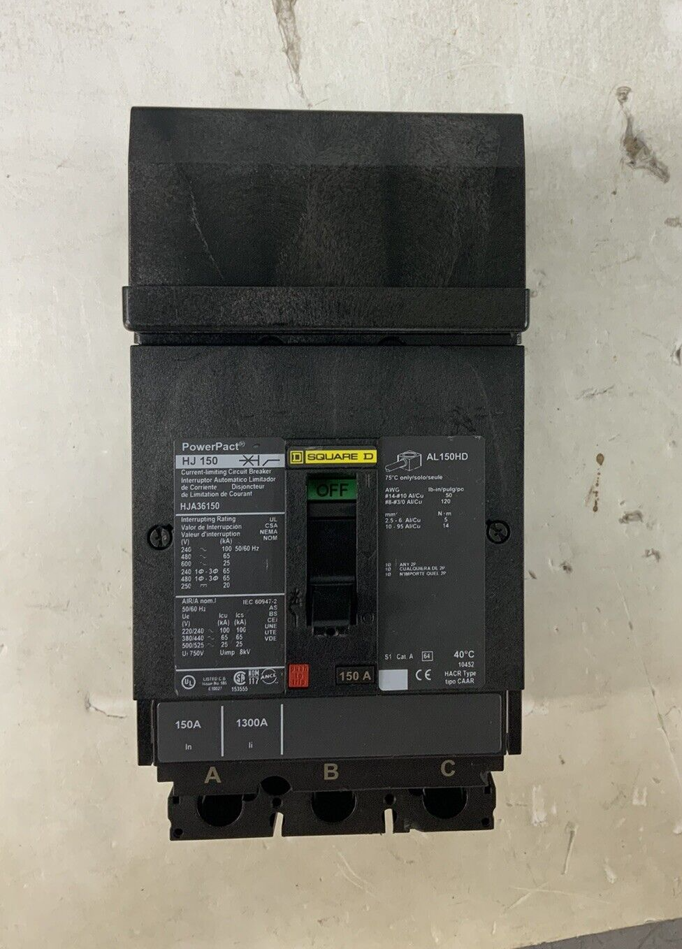 Square D HJA36150 Used
