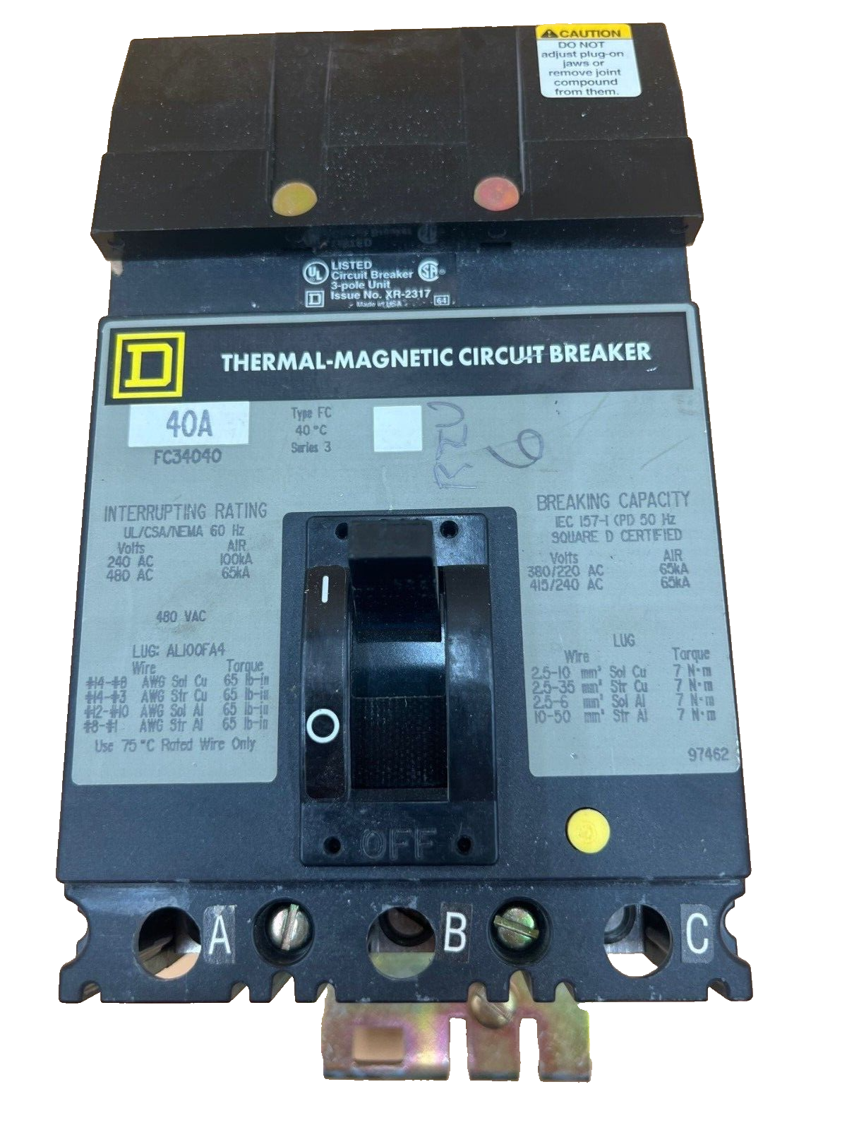 Square D FC-34040 Used