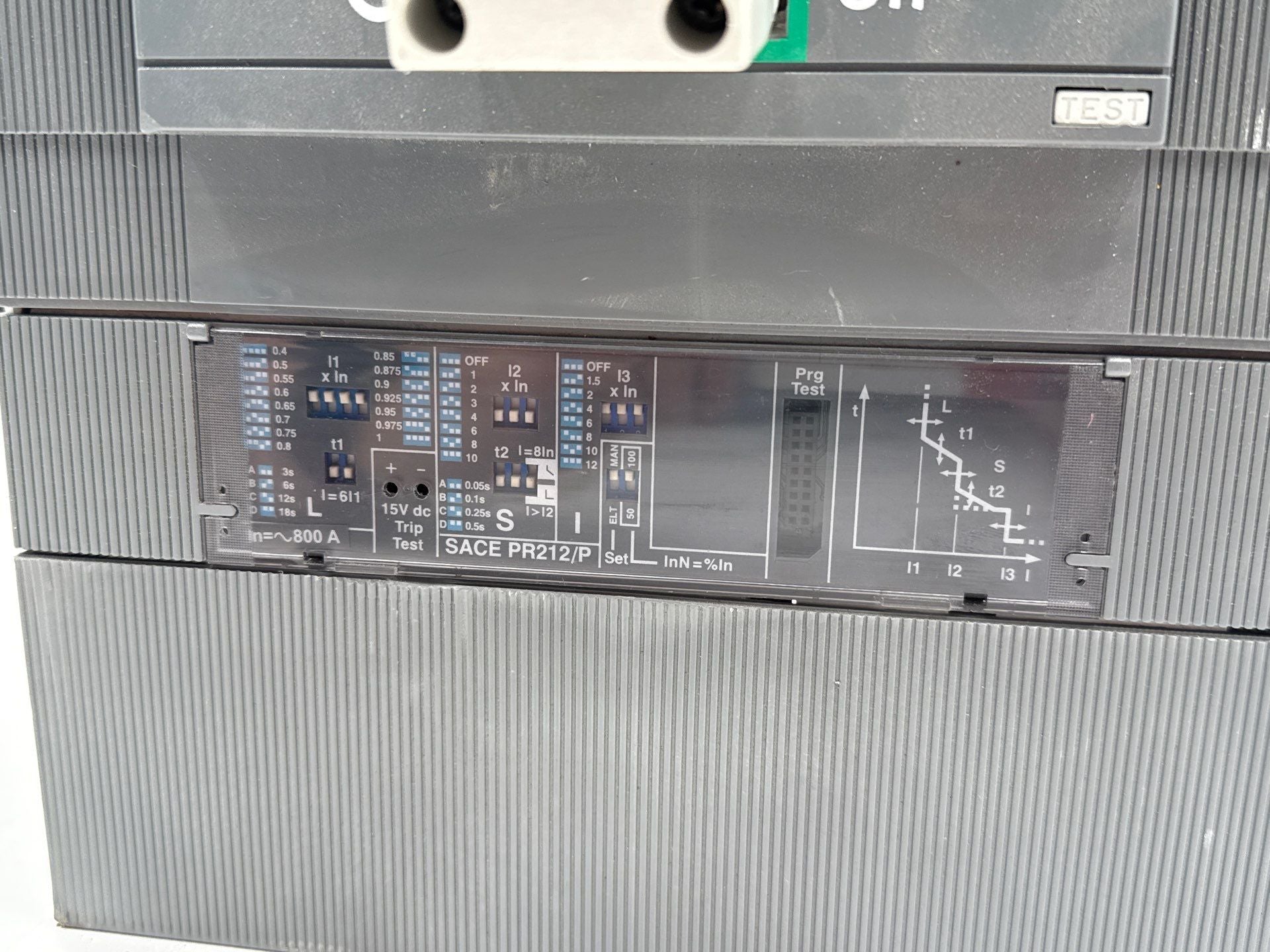 ABB S6N Circuit Breaker 800A 3P 600V 3PH SACE S6 LSI Trip PR212/P 800 Amp Used