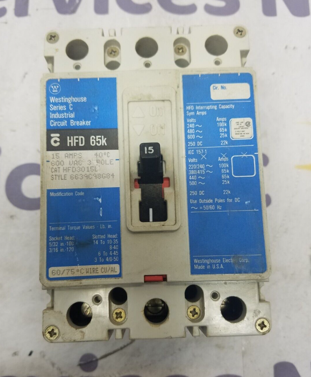 Westinghouse HFD3015L Used