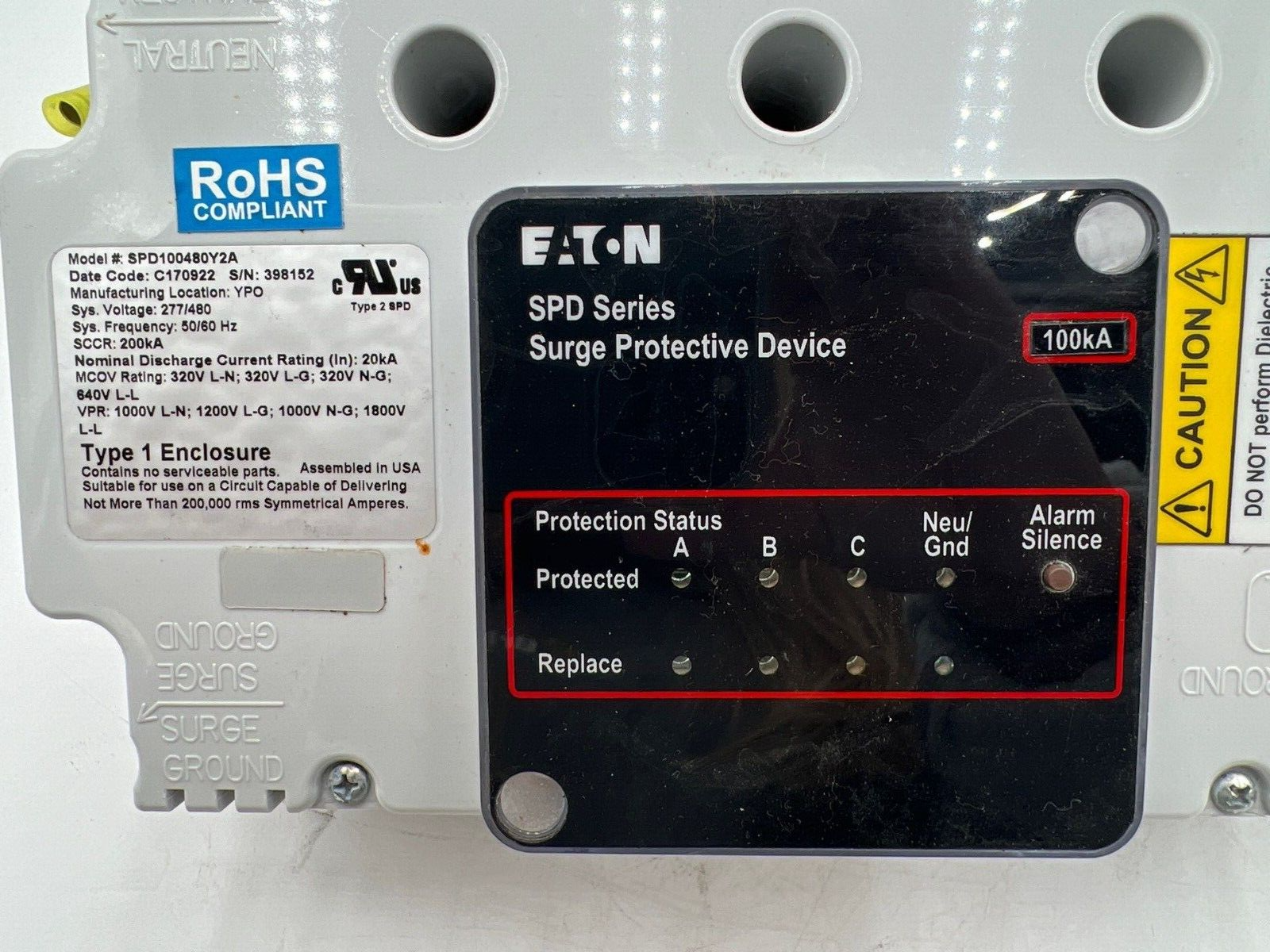 Eaton SPD100480Y2A Used