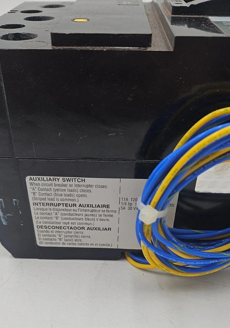 Square D KAL262001212 Circuit Breaker 200A 2P 600V KAL 200 Amp 2 Pole w/ AUX Used