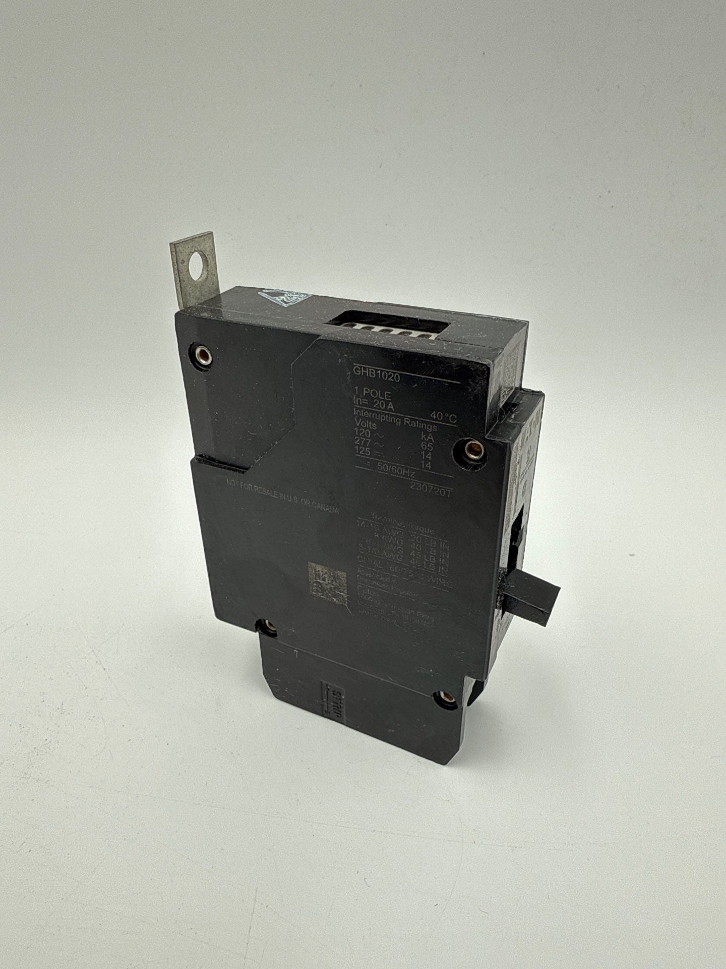 Eaton GHB1020 Bolt On Circuit Breaker 20A 1P 277V GHB 20 Amp 1 Pole New