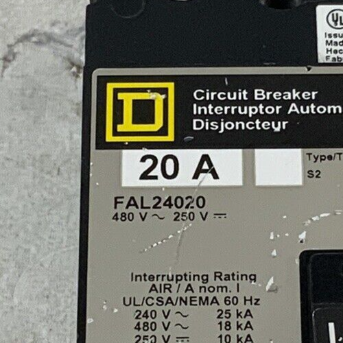 Square D FAL24020 Used