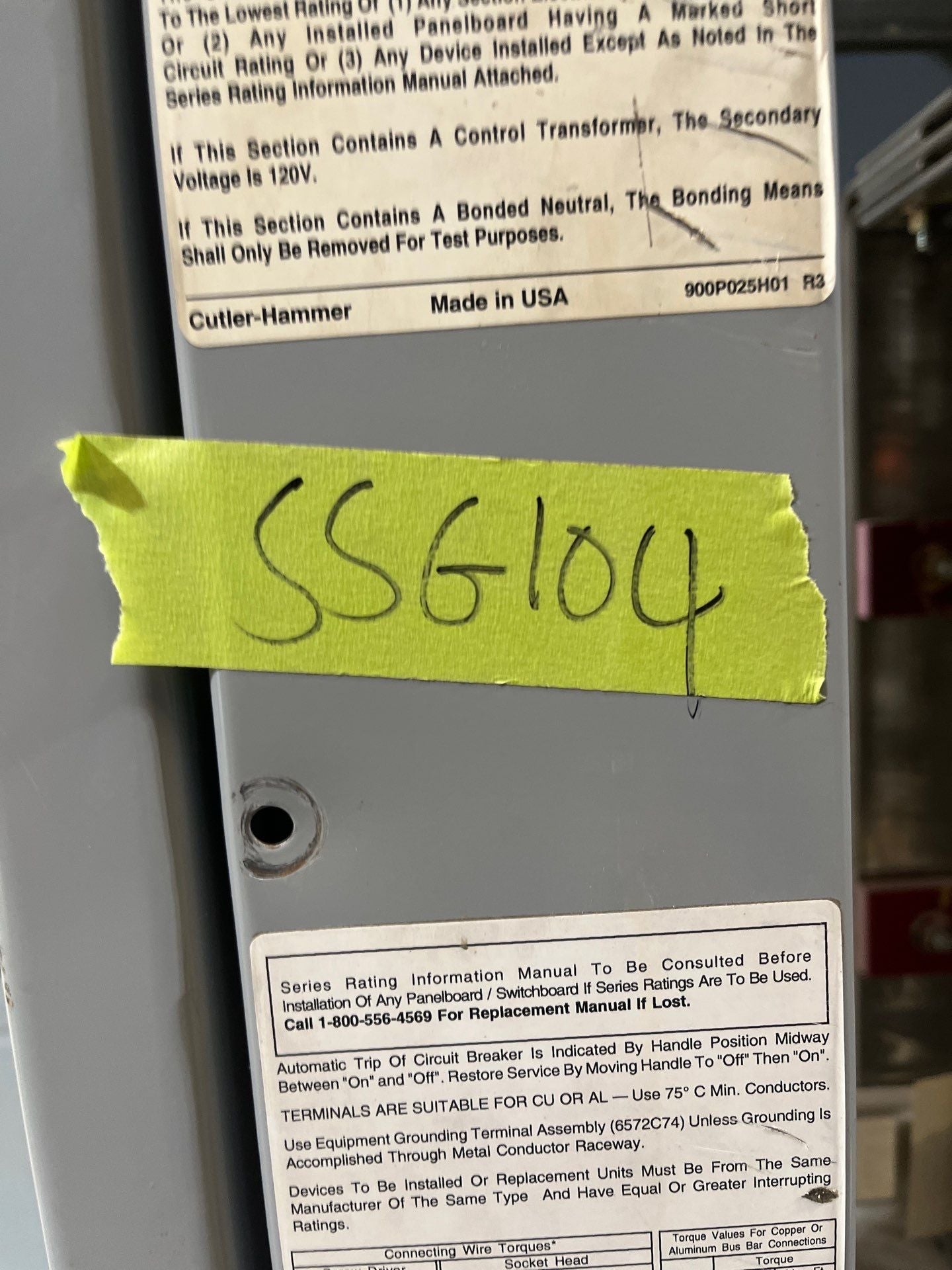 Cutler Hammer PRLC Switchboard Distribution 3000A 480/277V 3PH 4W 3000 Amp MLO Used