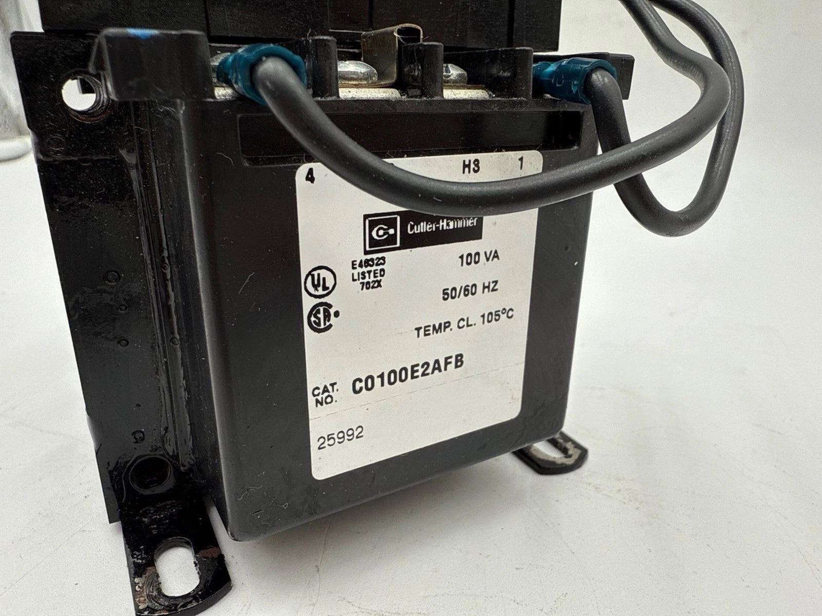 100VA Cutler Hammer C0100E2AFB Control Transformer 50/60Hz 240/480V Pri 120V Sec Used