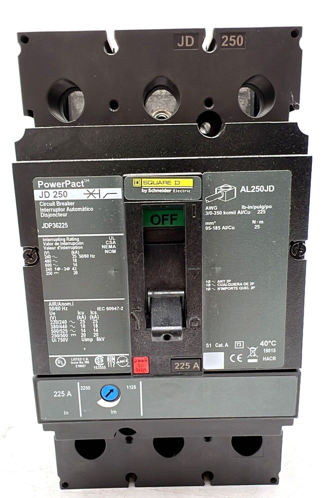 Square D JDP36225 Used