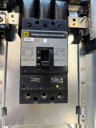 Square D NF Panelboard 250A 600Y/347V 3PH 4W 42 Circuit Indoor Encl MCB KAL36200 P329 Used