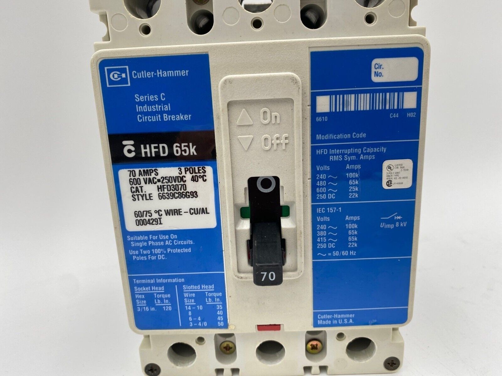 Eaton HFD3070 New
