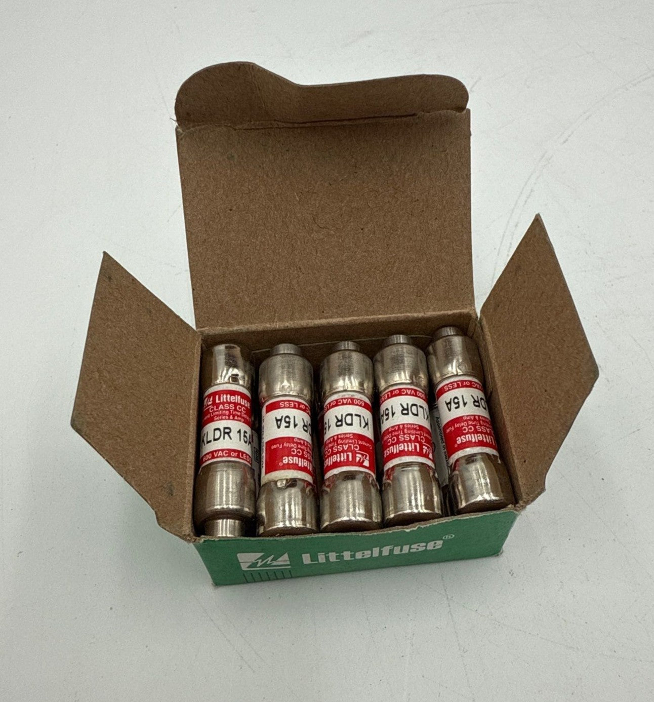 10PC Littelfuse KLDR-15 KLDR15 KLDR 15A 600Vac Time Delay Fuse Lot of 10 New