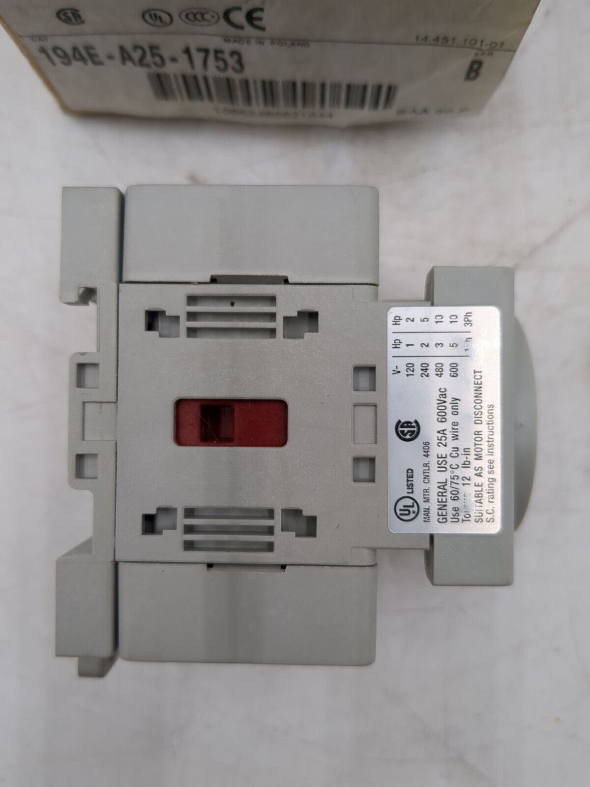 Allen-Bradley 194E-A25-1753 New