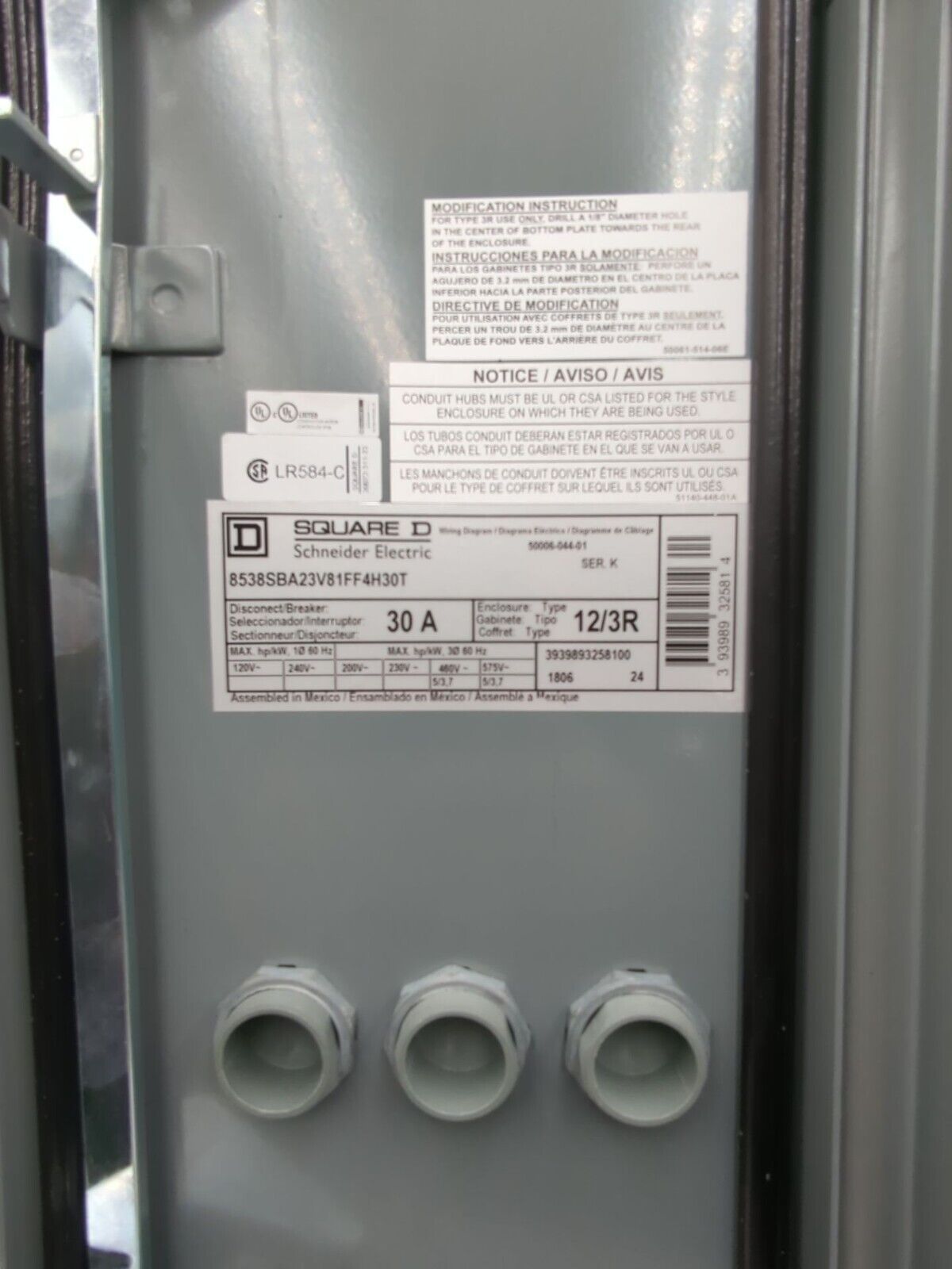 Square D 8538SBA23V81FF4H30T New