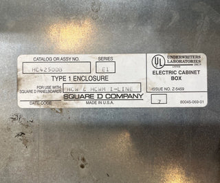 Square D I-Line Panelboard 500A 208/120V 3PH 4W MCB Panel 500 Amp 18Space HC4250DB Used