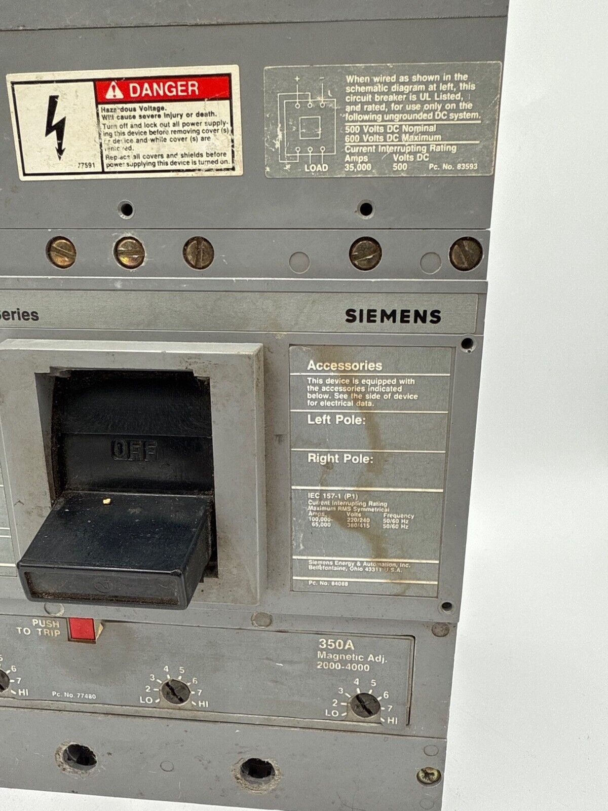 Siemens HJD63B350 Used