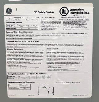 GE TH3223R New