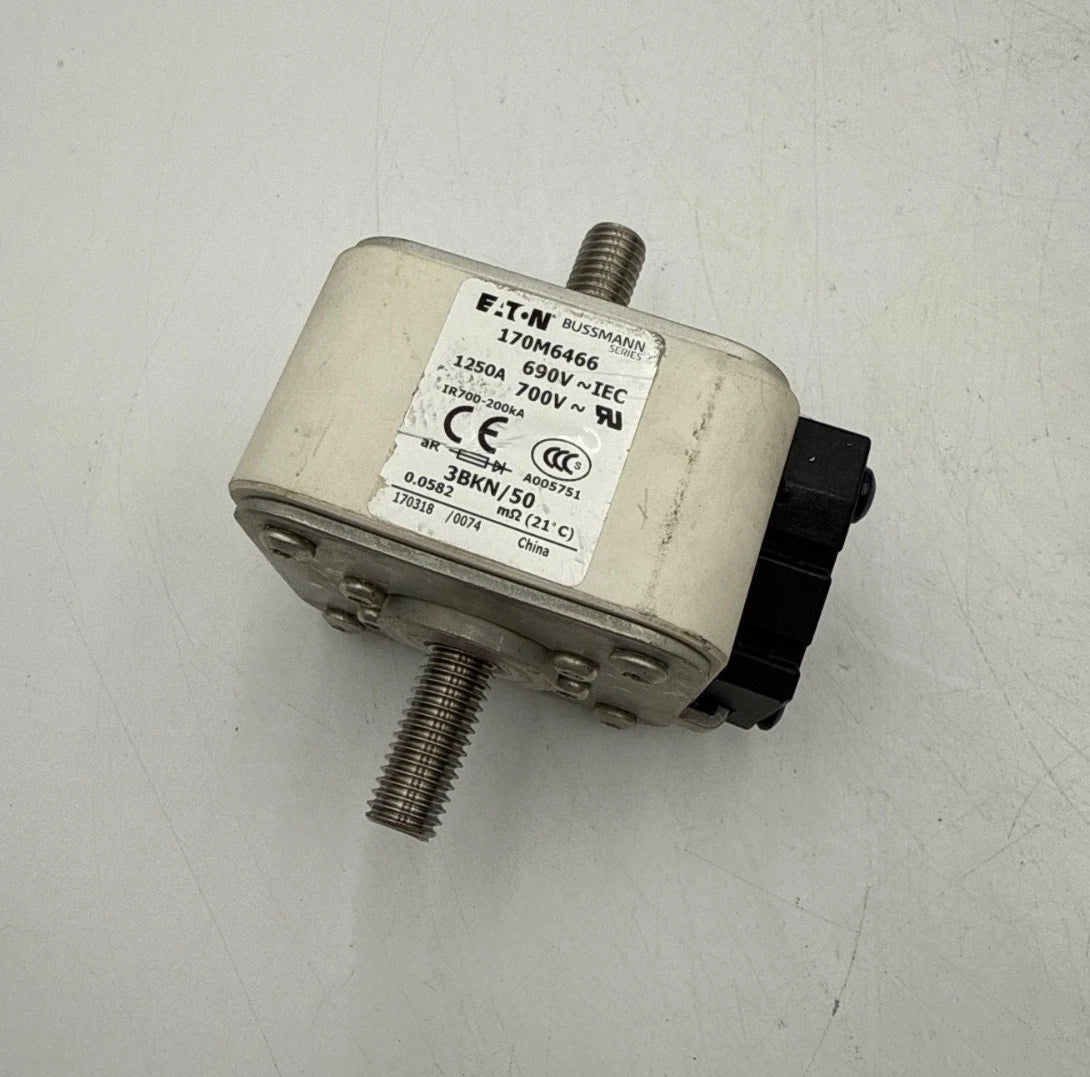 Eaton 170M6466 Fuse Link 1250A 690V 3BKN/50 1250 Amp High Speed 200kA Size 3 Used