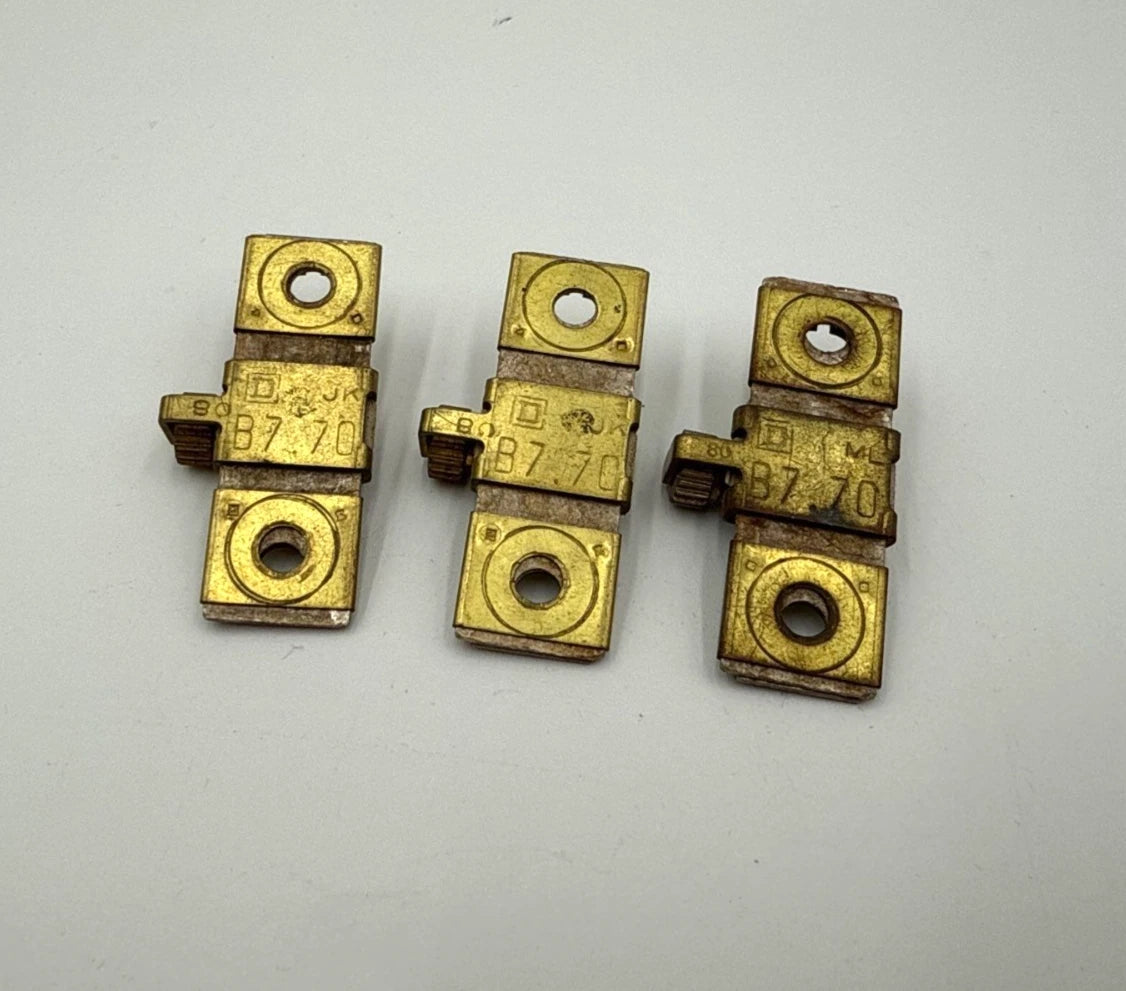 3PC Lot Square D B7.70 Thermal Overload Heater Element Unit B770 5.3-5.73 Amp Used