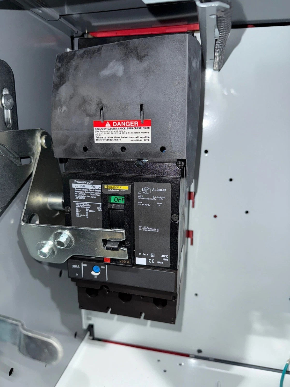 18" Square D Model 6 200 Amp Feeder MCC Bucket JJP36200 Breaker 200A JJP New