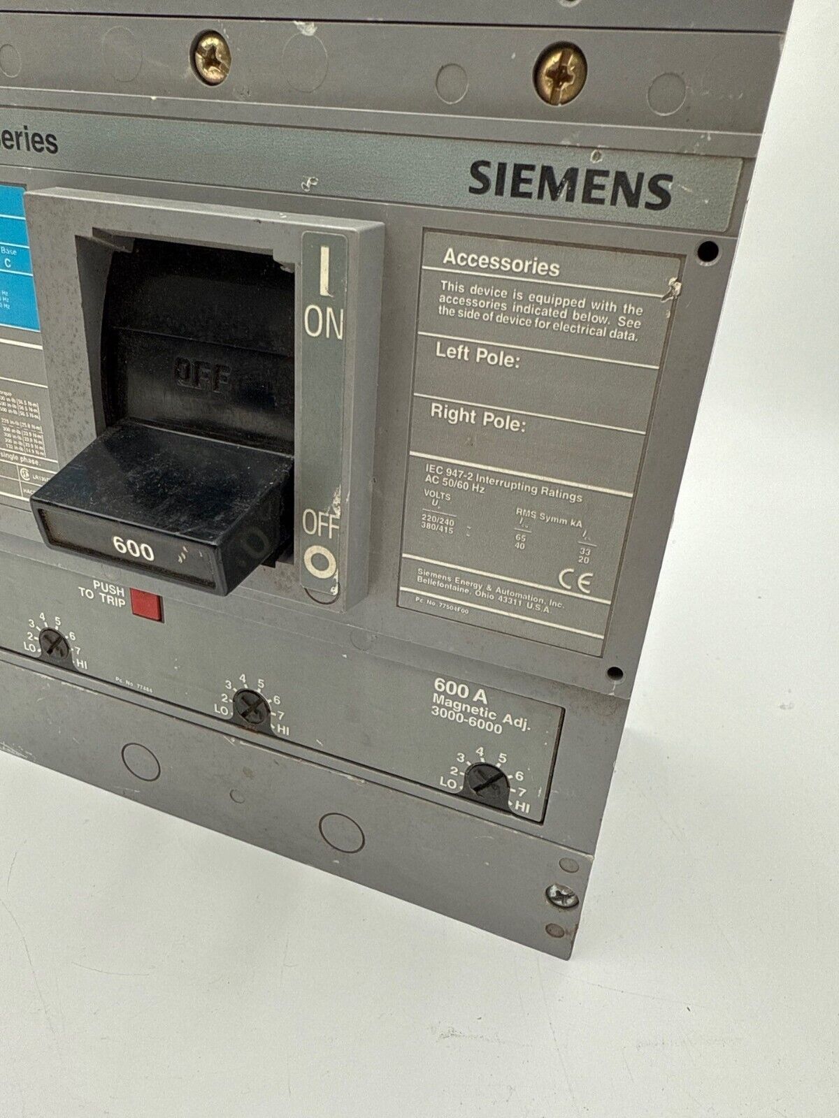 Siemens LXD63B600 Used