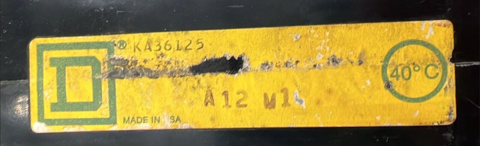 Square D KA36125 Used