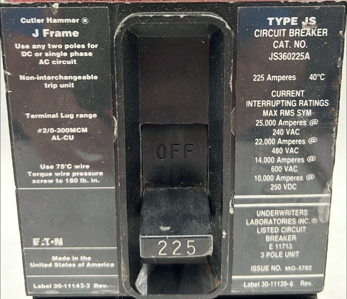 Cutler-Hammer JS360225A Used