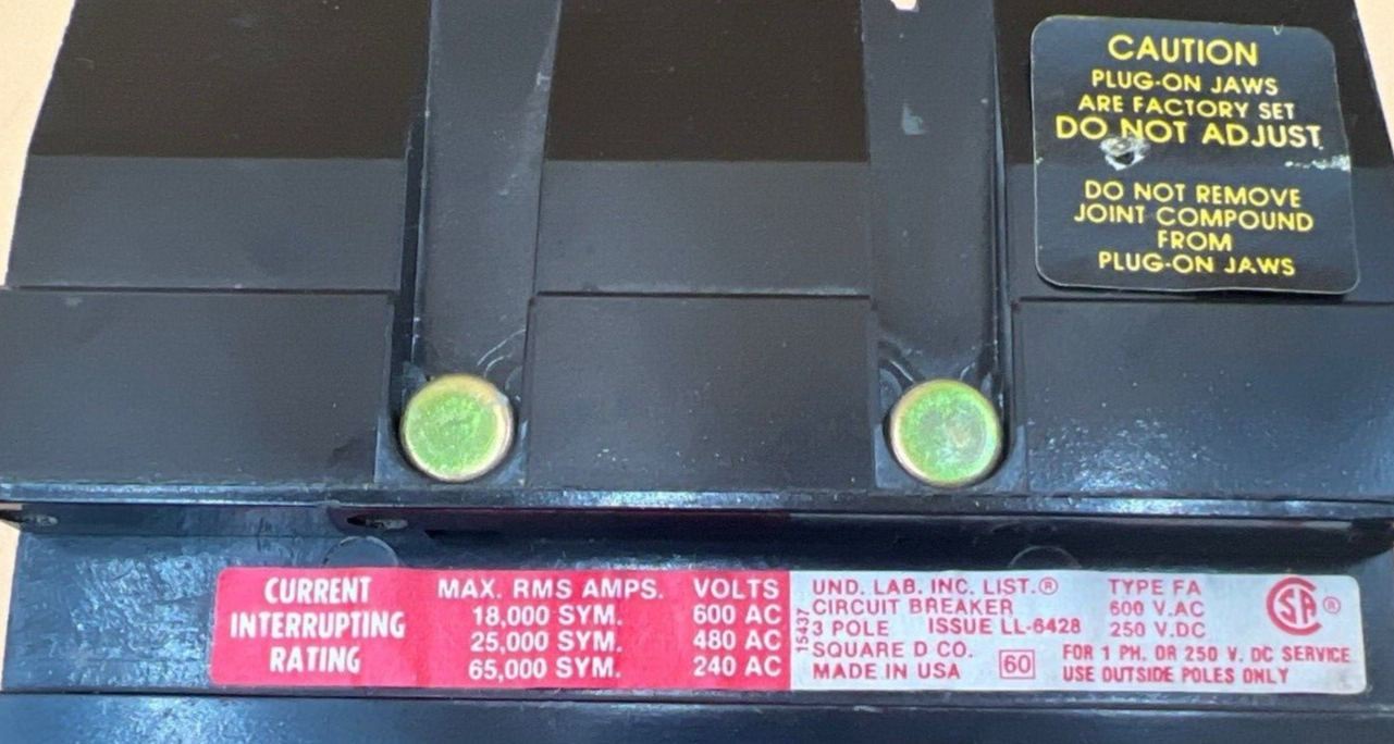 Square D FH36050 Used