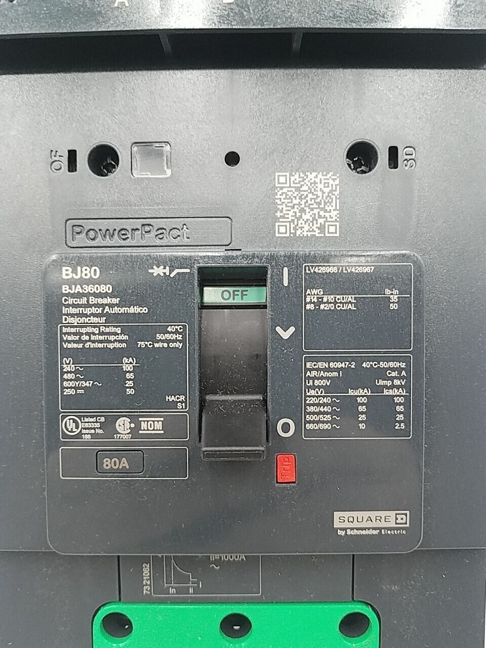 Square D BJA36080 New