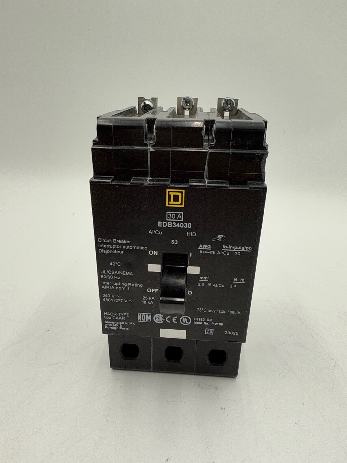 Square D EDB34030 Used