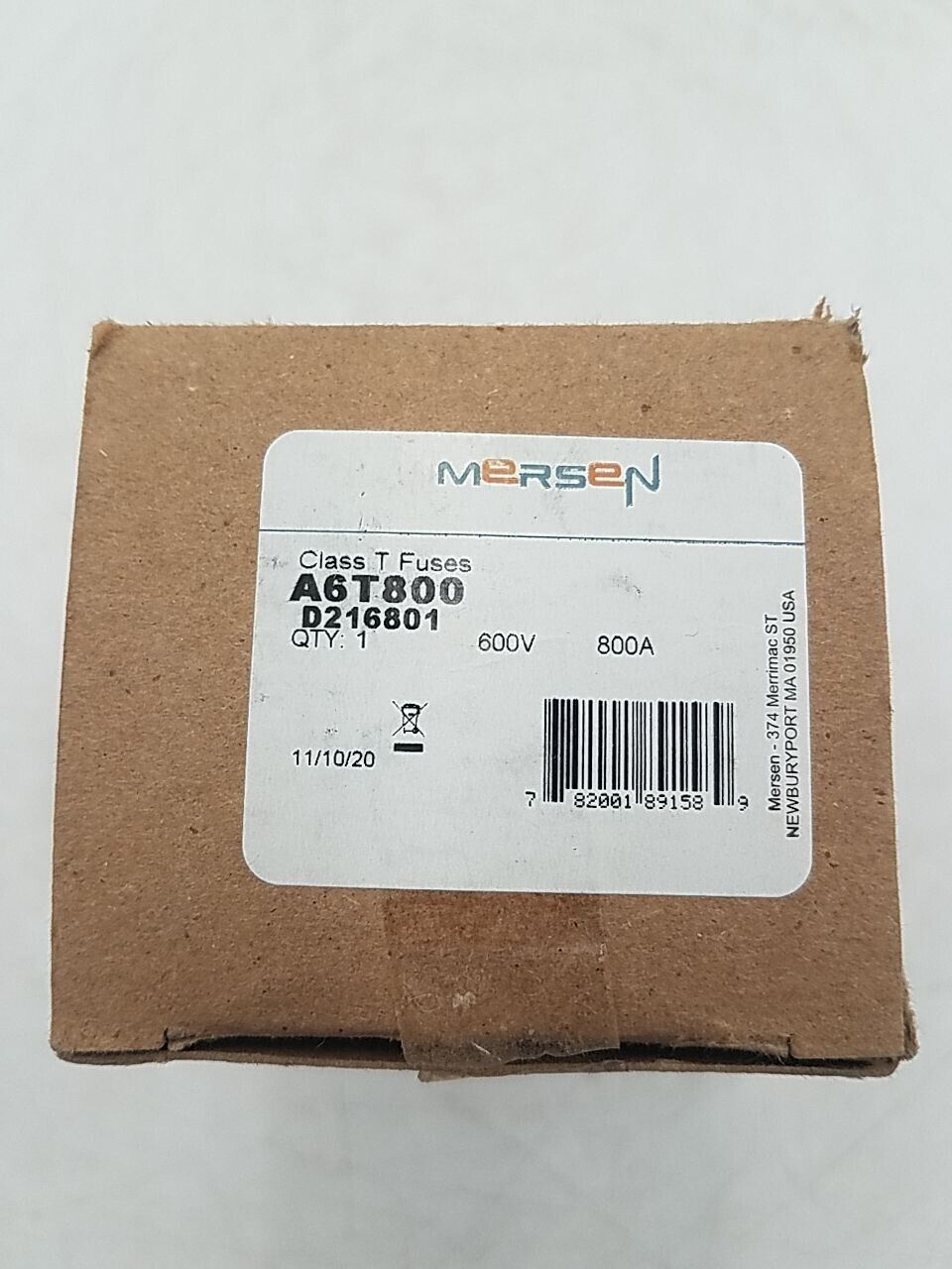 Ferraz Shawmut A6T800 New