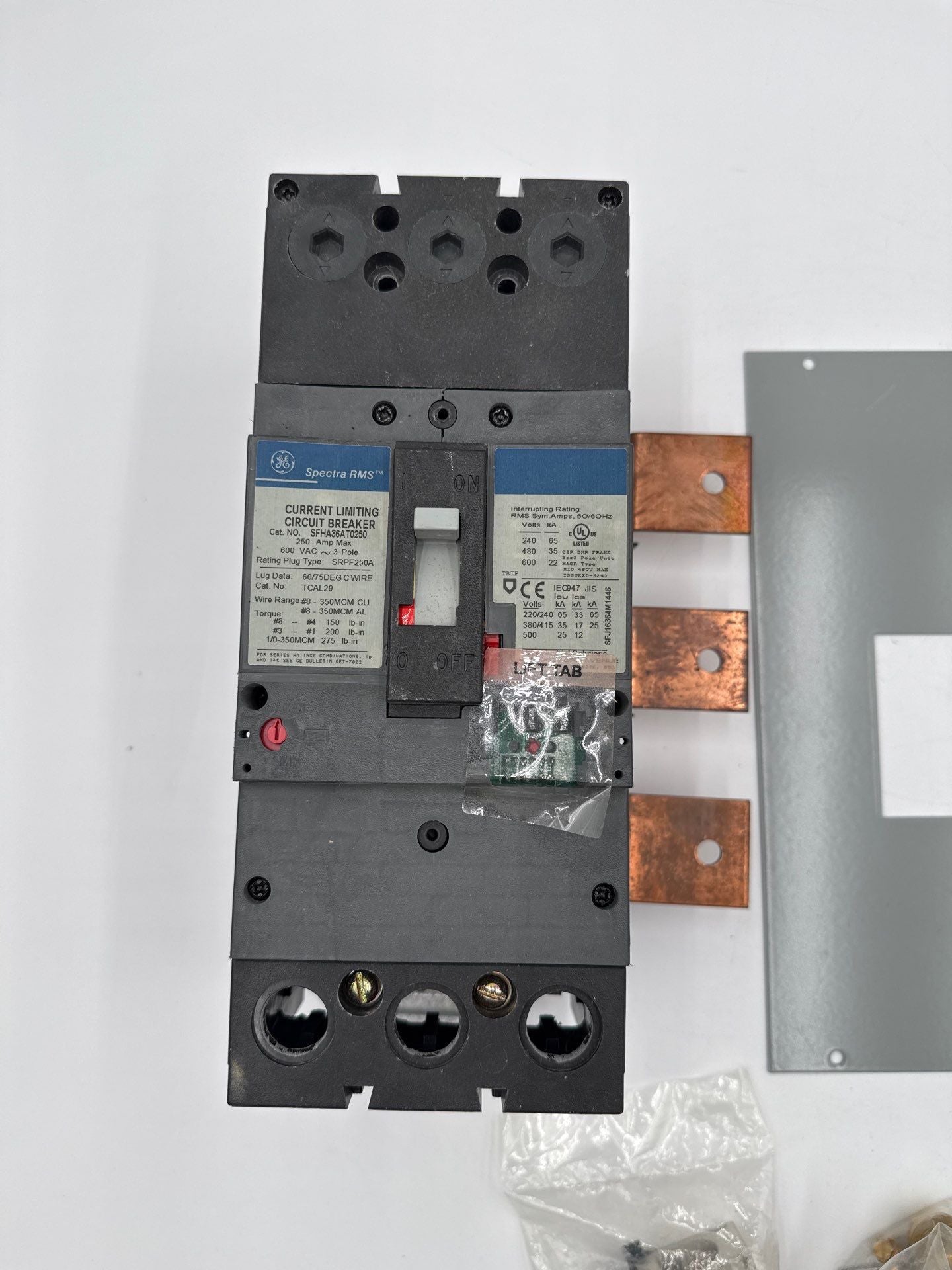 GE MB233WB Sub Feed Kit SF250 225A 3P with SFHA Breaker 225 Amp New