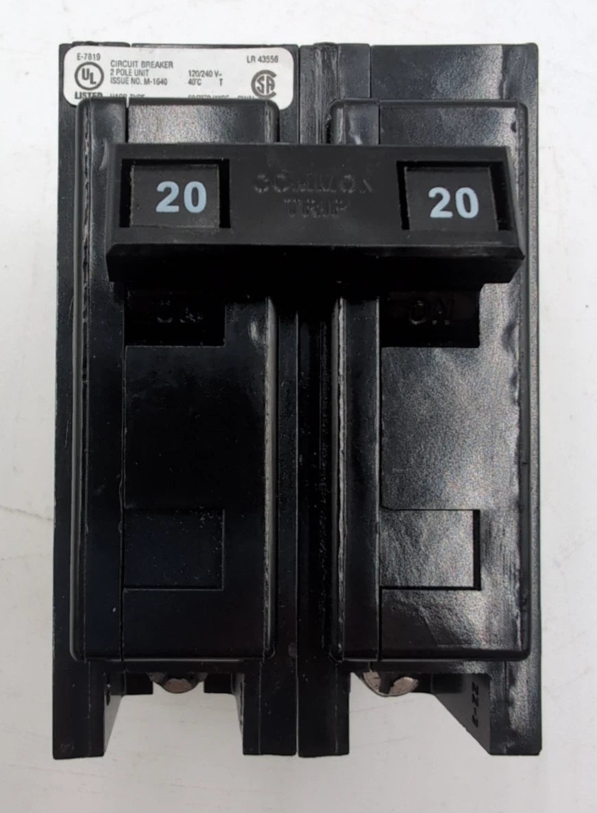 Eaton QBHW2020 Bolt On Circuit Breaker 20A 2P 240V 1PH 20 Amp 240 Volt USED Used