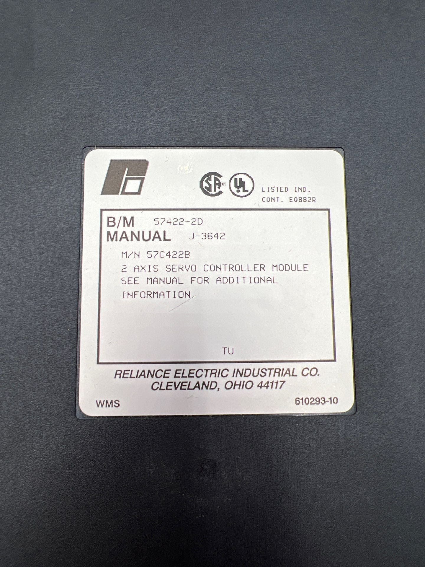 Reliance Electric 57C-422B Used