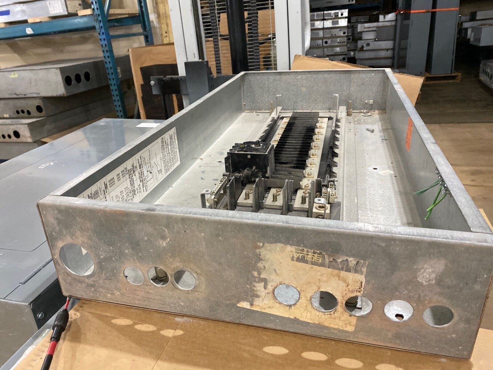 Square D NQOD Panelboard 100A 208/120V 3PH 4W 42 Circuit Indoor Encl MCB QOB3100 P648 Used