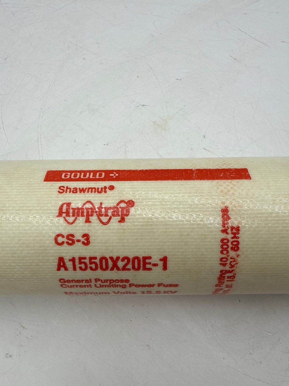 Gould A1550X20E-1 Current Limiting Power Fuse 20E 15.5KV CS-3 20 E Amps New
