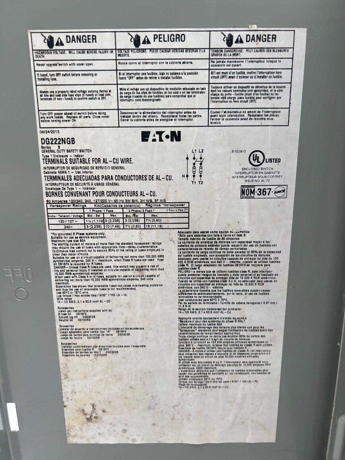 Eaton DG222NGB New