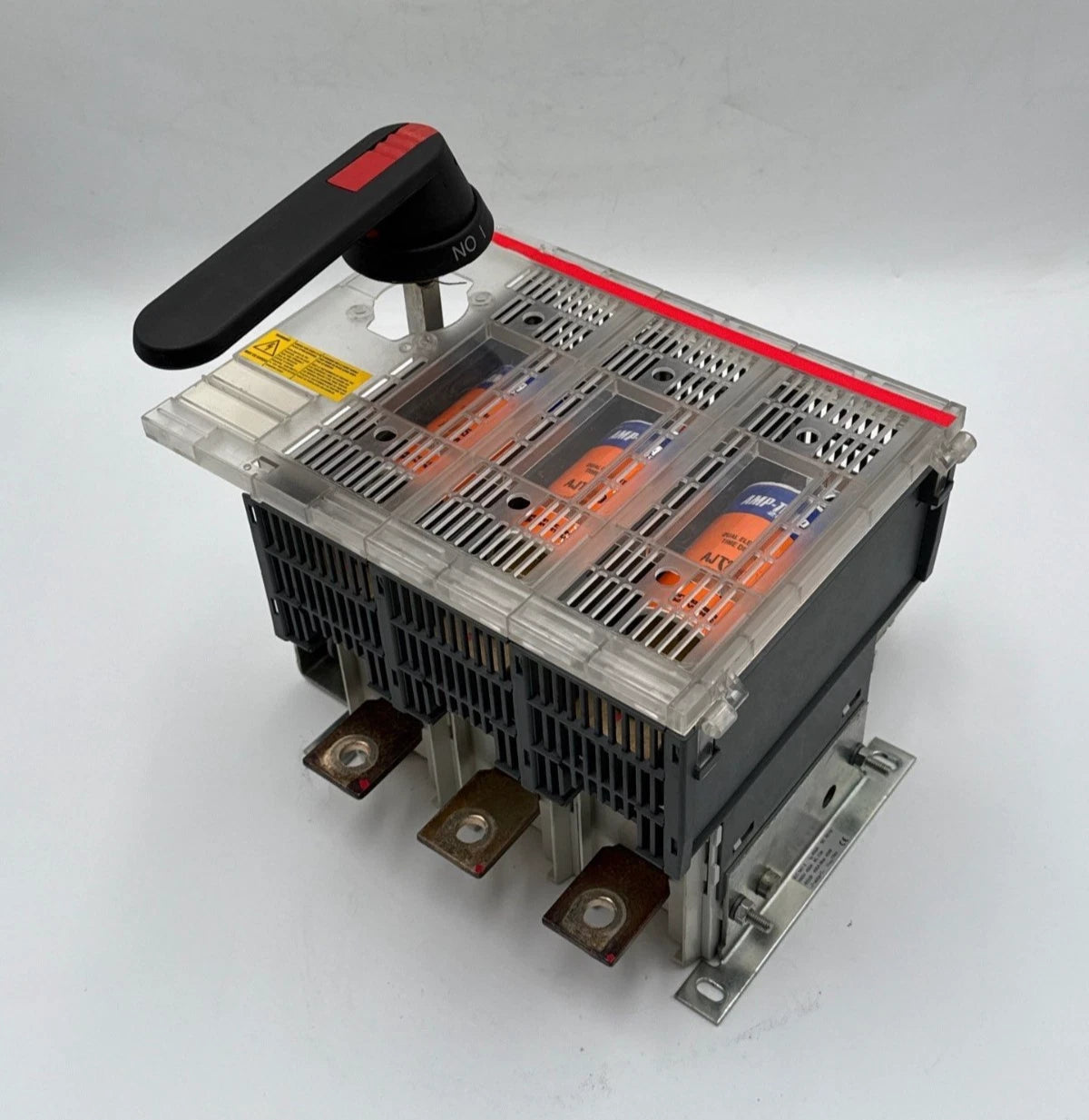 ABB OES400J3 Fused Disconnect Switch 400A 3P 600V 3PH 350HP Fuses AJT250 250 Amp Used