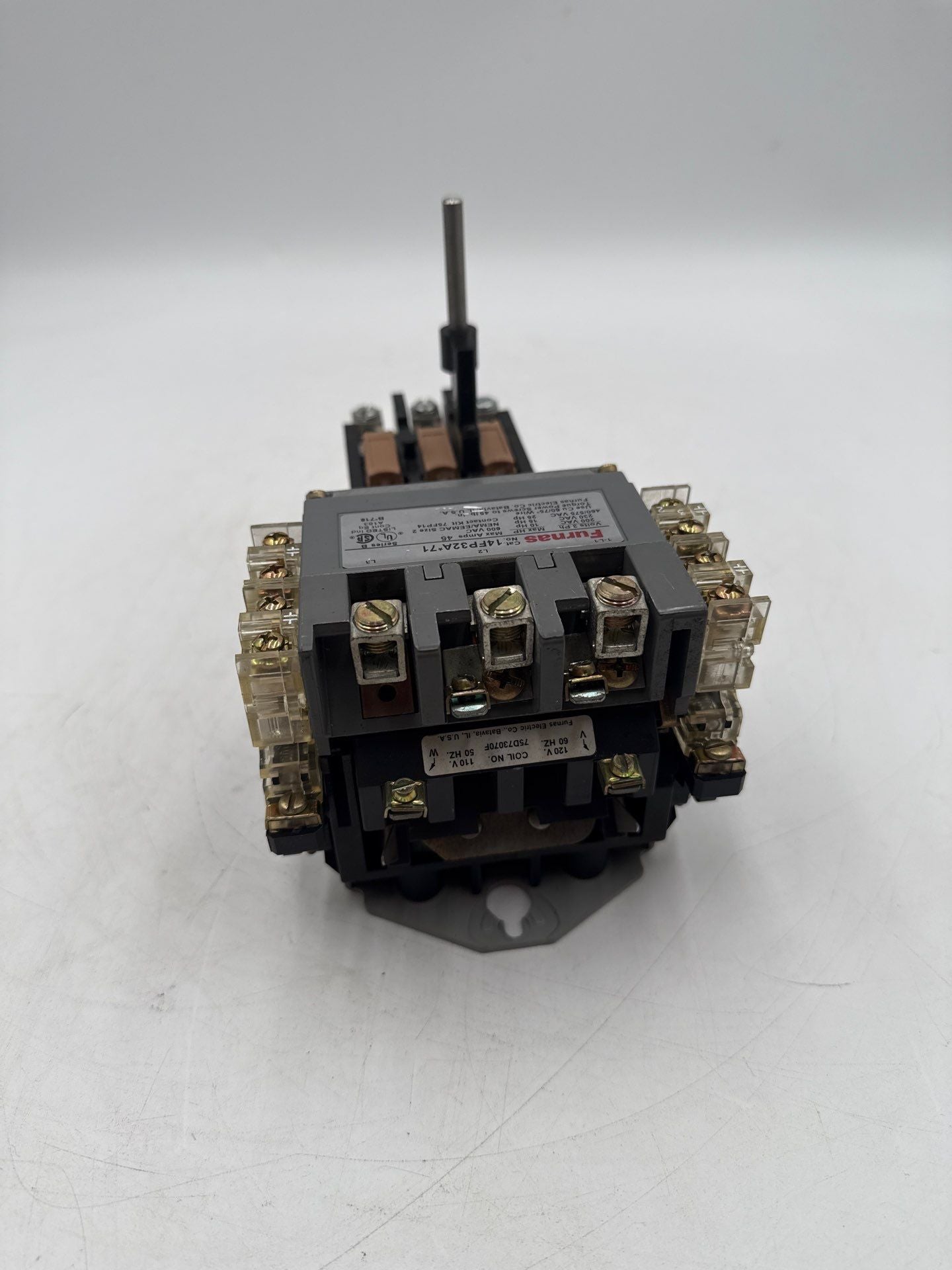 Furnas 14DP32AF71 Magnetic Starter 27A 3P 600V Size 1 Coil 110-120V Heater K63 Used