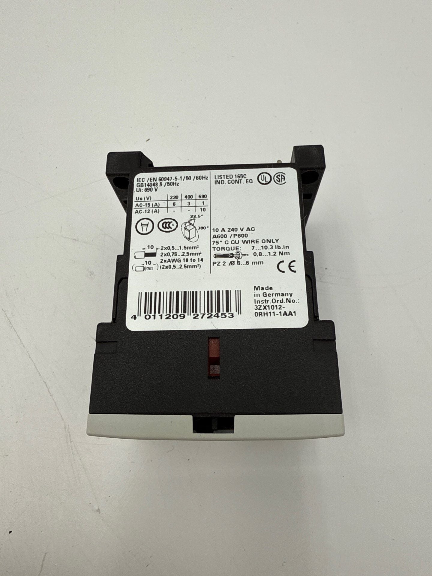 Siemens 3RH1131-1AB00 Control Relay 10A 240V Coil 24V 3NO 1 NC New