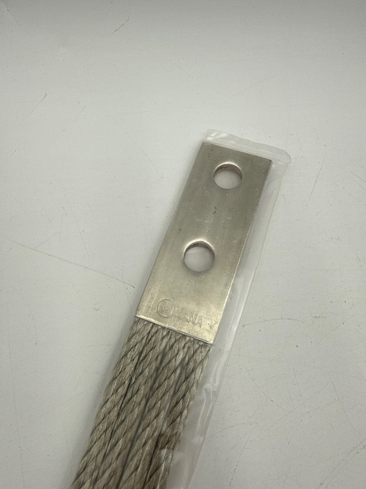 Flexible Braided 12" 2 Hole Grounding Strap Connector Copper Flex Jumper Shunt New