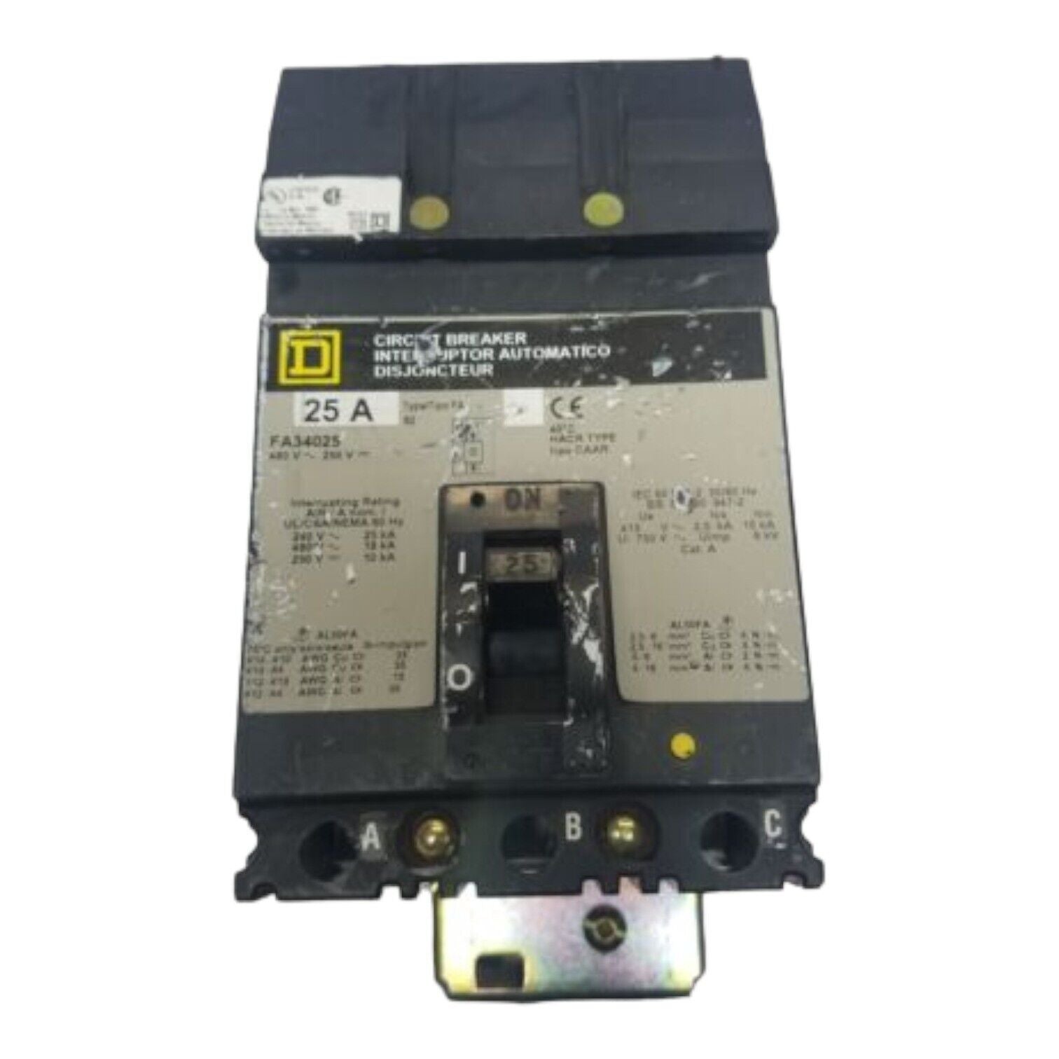 Square D FA34025 Used